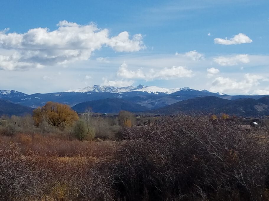 view of the mountains